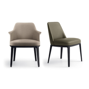 Chai-0001, Slightly bent armchair, Solid ash frame & High density sponge