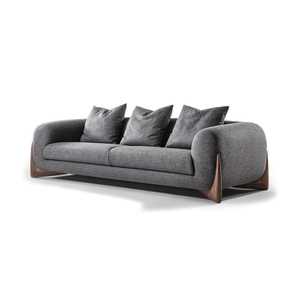 SOFA-0008, Boomerang leg sofa，Extra wide armrest and deep back & comfortable seat cushion