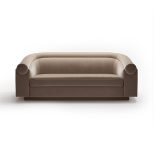 SOFA-0023, cylinder encircles velvet sofa, Dried solid wood frame and high density sponge