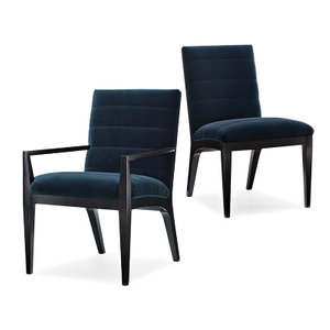 Chai-0005, Edge Side Chair, Painted solid wood frame and high density sponge